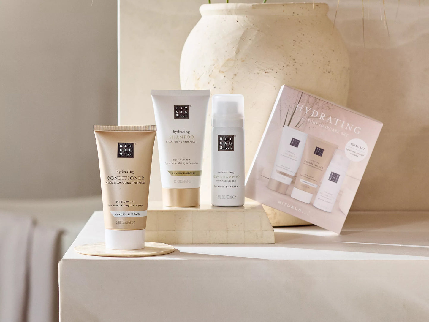RITUALS Hydrating Shampoo 70ml + Hydrating Conditioner 70ml + Refreshing Dry Shampoo 50m