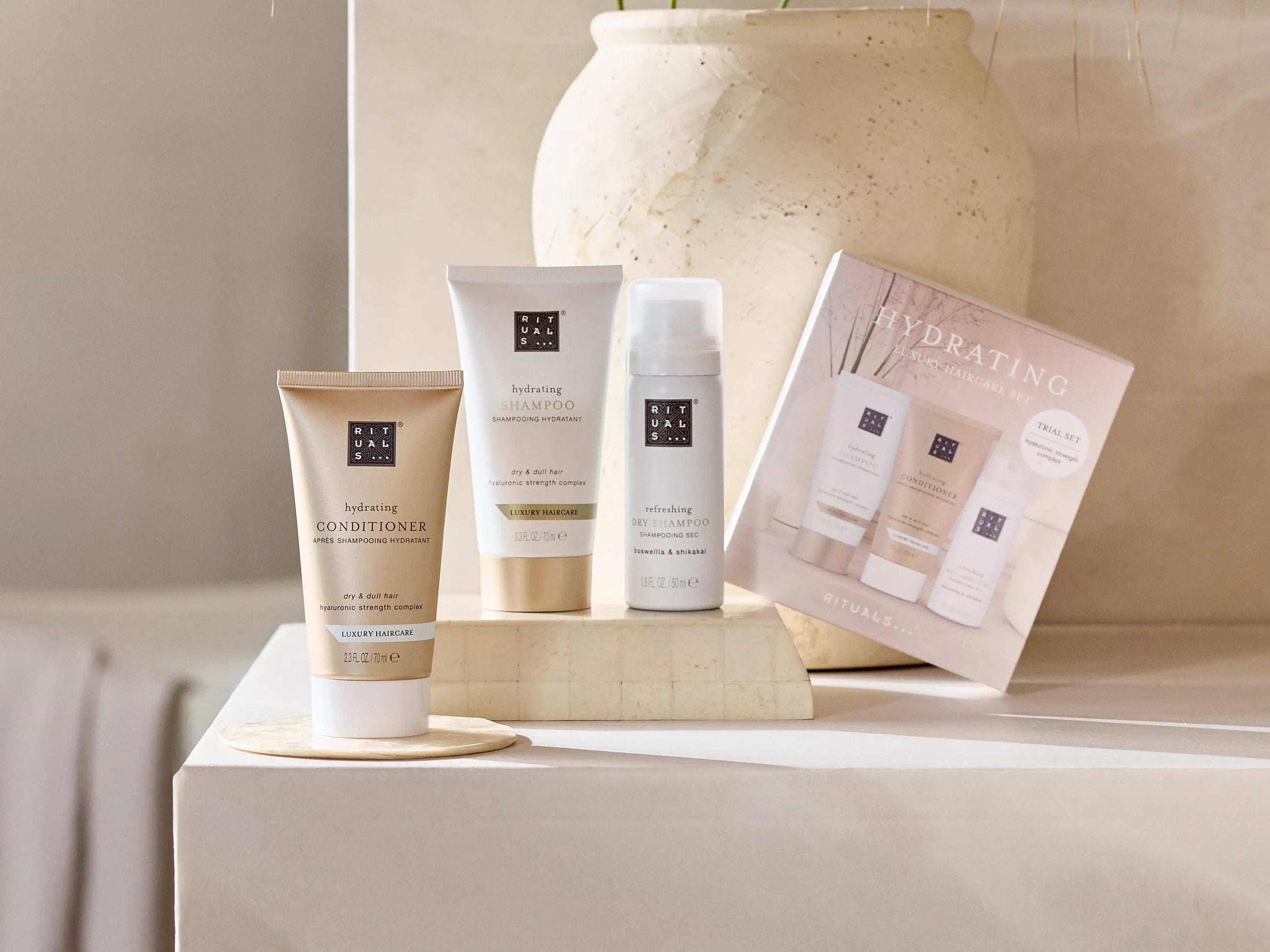 RITUALS Hydrating Shampoo 70ml + Hydrating Conditioner 70ml + Refreshing Dry Shampoo 50m