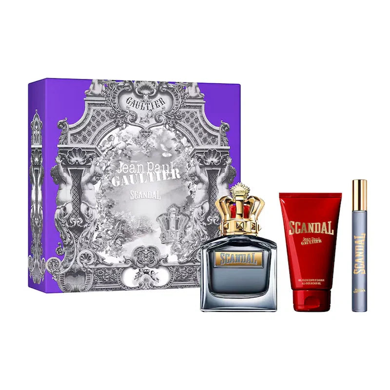 JEAN PAUL GAULTIER SET Scandal Pour Homme EDT 100ml + EDT 10m + SG 75ml