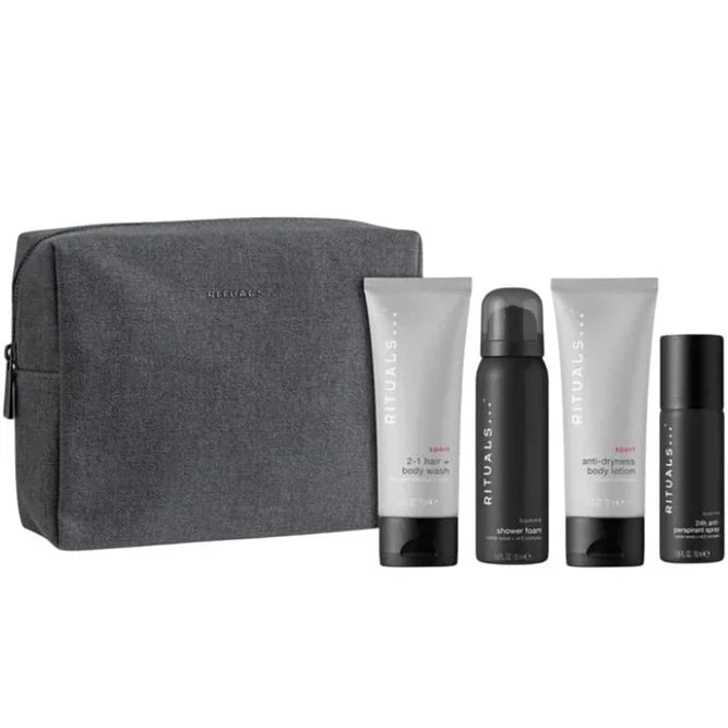 SET Rituals Homme Sport 70 gel de duș spumant.70 cremă de corp.50 spumă de ras.50 deodorant spray