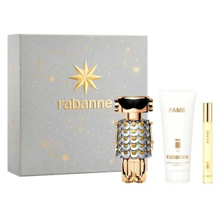 SET Rabanne Fame 50ml apă de parfum+100 ml loțiune de corp+10 ml apă de parfum