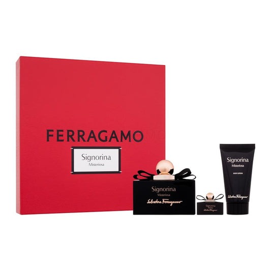 SET Ferragamo Signorina Misteriosa EDP 100 ml + EDP MINI 5 ml + BL 50 ml (femeie)