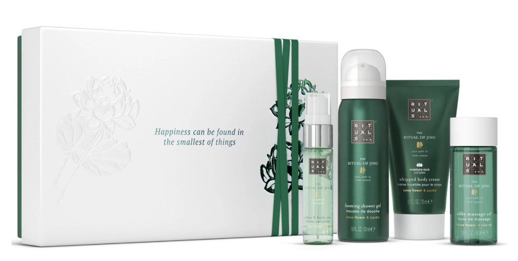 RITUALS SET The Ritual of Jing: 50ml Foaming Shower Gel + 70ml Body Lotion + 50ml Massage Oil + 20ml Body Mist