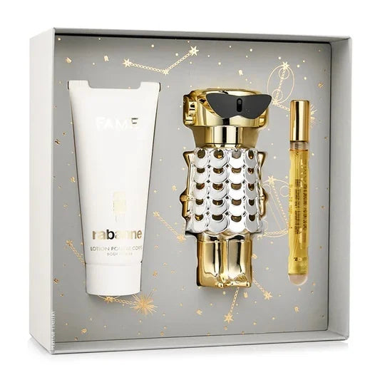 SET Rabanne Fame 50ml apă de parfum+100 ml loțiune de corp+10 ml apă de parfum